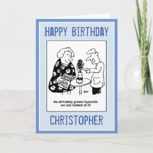 Hyacinth House Pflanze Puppe Cartoon Karte