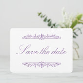 Hyacinth im Regency-Stil - elegante Save-the-Date- Save The Date (Stehend Vorderseite)