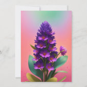 Hyacinth Liebe Constancy Renewal Loveliness Weddin Einladung (Rückseite)