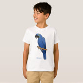 Hyacinth macaw bird cartoon illustration T-Shirt (Vorne ganz)