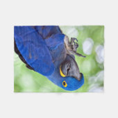 Hyacinth Macaw Bird Fleecedecke (Vorderseite (Horizontal))
