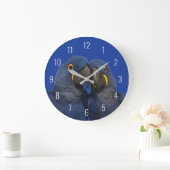 Hyacinth Macaw Parrot Bird Rare Blue Große Wanduhr (Zuhause)