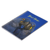 Hyacinth Macaw Parrot Bird Rare Blue Notizblock (Linke Seite)