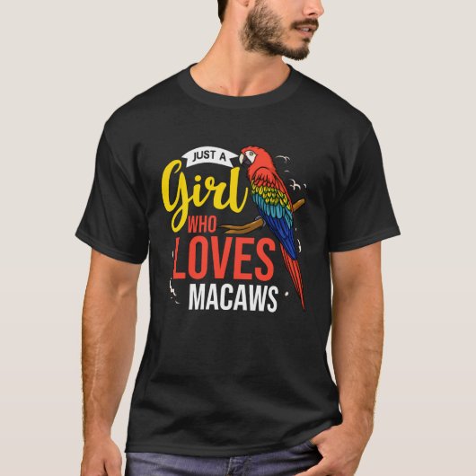Hyacinth Macaw Scarlet Greenwing Bird Parrot T-Shirt (Vorderseite)