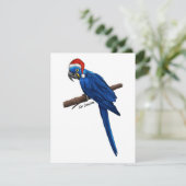 Hyacinth macaw - Urlaubskarte Feiertagskarte (Stehend Vorderseite)