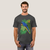 Hyacinth macaw with leaves T-Shirt (Vorne ganz)