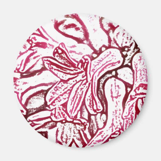 Hyacinth Pink bearbeitet Magnet (Vorne)