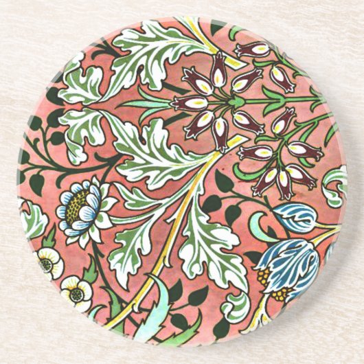 Hyacinth - William Morris Vintag Design Getränkeuntersetzer (Vorne)