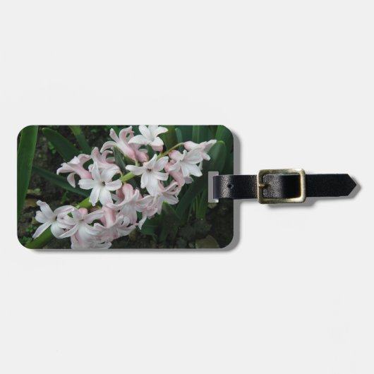 Hyacinths Custom Luggage Tag Gepäckanhänger (Vorderseite horizontal)