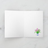 Hyacinths Inspiration Zitat Grußkarte Karte (Innenseite)