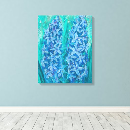 Hyacinths Sping Blume Ostern Geschenk Blumenmalere Leinwanddruck (Insitu (Holzboden))