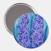 Hyacinths Sping Blume Ostern Geschenk Blumenmalere Magnet (Vorderseite/Rückseite)