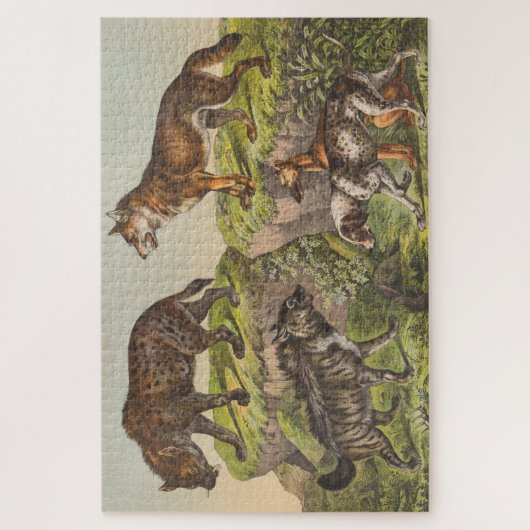 Hyaena (Hyena), Wolf und Hund Puzzle (Vertikal)