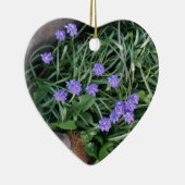 Hyakinth, blaue lila Blume, blumenreich Keramikornament (Rechts)