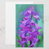 Hyakinth-Blume Briefpapier (Vorne/Hinten)