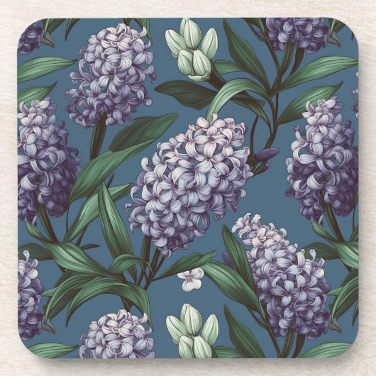 Hyakinth-Feld Getränkeuntersetzer (Vorderseite)