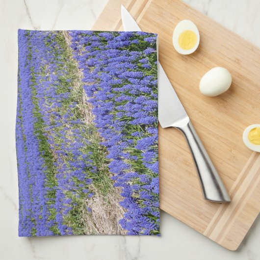 Hyakinthenfeld Geschirrtuch (Viertel Falte)
