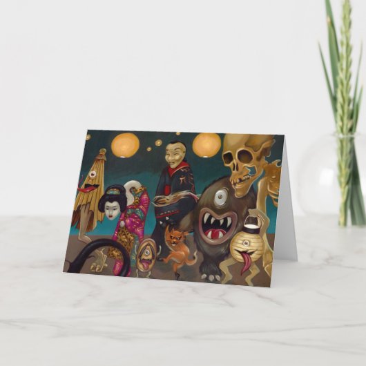 "Hyakki Yakō" Gruß-Karten-Teil 2 Karte (Vorderseite)