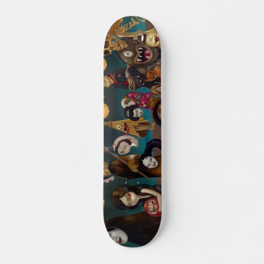 Hyakki Yako Japan yokai gotisches Skateboard (Vorne)