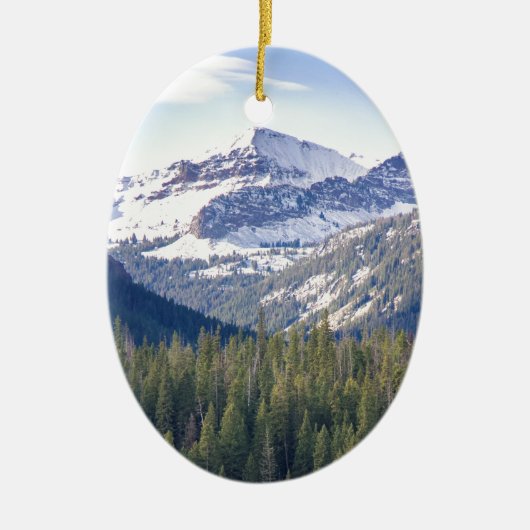 Hyalite ragt Bozeman, Montana empor Keramikornament (Vorne)