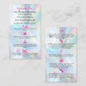 Hyaluron Pen Filler Aftercare Instruction Cards Visitenkarte (Vorne/Hinten)