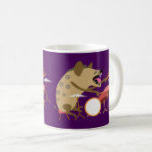 Hyäne, die Trommeln spielt Kaffeetasse (VorderseiteRechts)