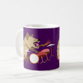 Hyäne, die Trommeln spielt Kaffeetasse (Vorderseite Links)