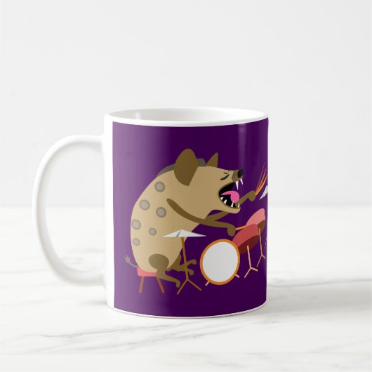 Hyäne, die Trommeln spielt Kaffeetasse (Links)