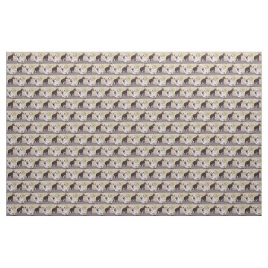 Hyäne mit Jungen eine Stoff (Yard (91,4 cm))