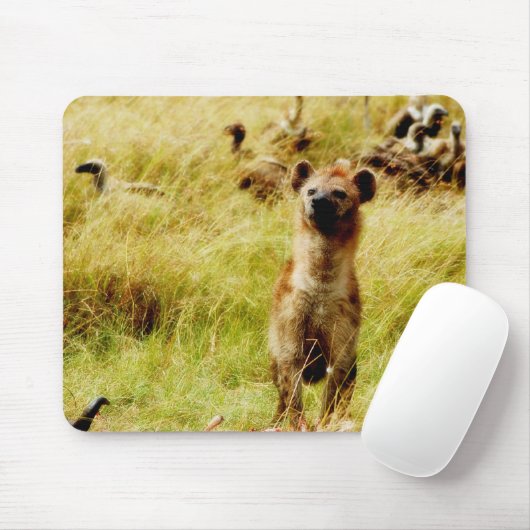 Hyäne mit Wildebeest (Gnu) mousepad (Mit Mouse)