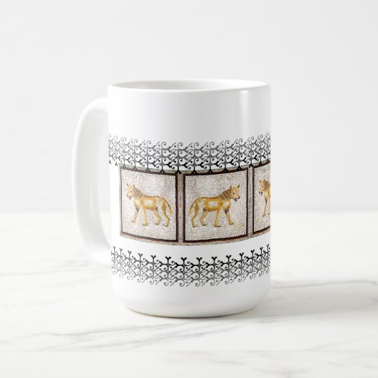 Hyäne - Mosaik Kaffeetasse (Vorderseite Links)