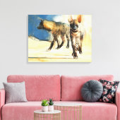 Hyänen 2010 gestreift leinwanddruck (Insitu (Wohnzimmer))