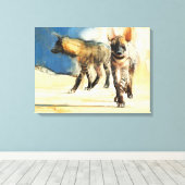 Hyänen 2010 gestreift leinwanddruck (Insitu (Holzboden))