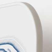 Hyannis MA Map Navy Blue Monogram Pickleball Schläger (Linke Seite)