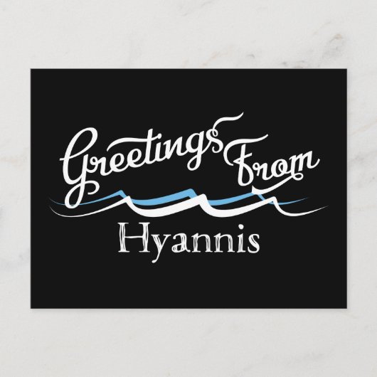 Hyannis Postcard Water Waves Postkarte (Vorderseite)