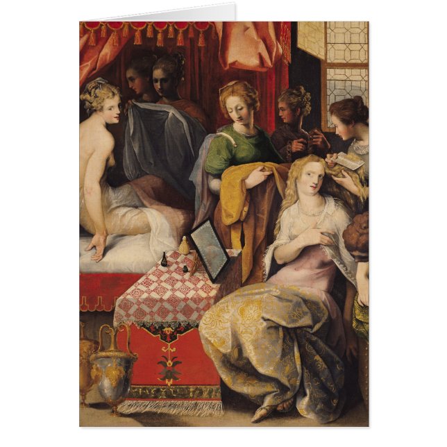 Hyante und Climene an ihrer Toilette (Vorne)