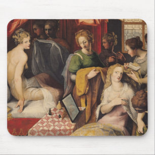 Hyante und Climene an ihrer Toilette Mousepad