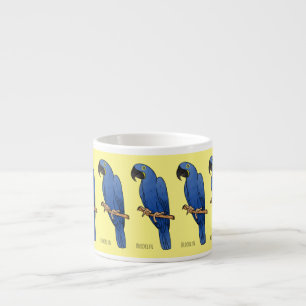 Hyazinth-Ara-Vogel-Cartoon-Illustration Espressotasse