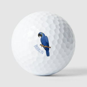 Hyazinth-Ara-Vogel-Cartoon-Illustration Golfball
