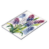 Hyazinthe - Aquarellblumen Notizblock (Linke Seite)