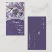 Hyazinthe blüht Visitenkarte (Vorne/Hinten)