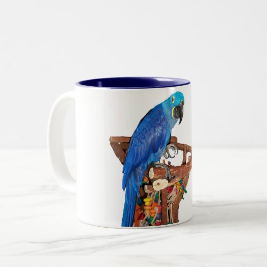 HyazintheMacaw (15oz) Zweifarbige Tasse (Vorderseite Links)