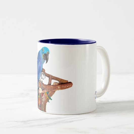 HyazintheMacaw (15oz) Zweifarbige Tasse (VorderseiteRechts)