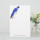 Hyazinthemacaw-Briefpapier Briefpapier (Stehend Vorderseite)
