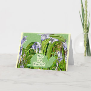 Hyazinthen-Blumenmädchen-Anfragekarte Einladung