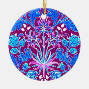 Hyazinthen-Druck, Aqua und Lila Williams Morris Keramikornament