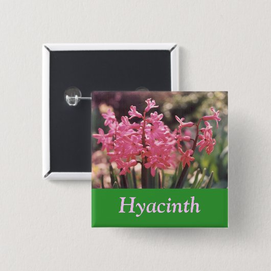 Hyazinthen-Gruppe Button (Vorne & Hinten)