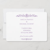 Hyazinthen-Regency-Stil Elegant Save-the-Date Save The Date (Rückseite)