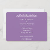 Hyazinthen-Regency-Stil elegante Save-the-Date-Kar Save The Date (Rückseite)