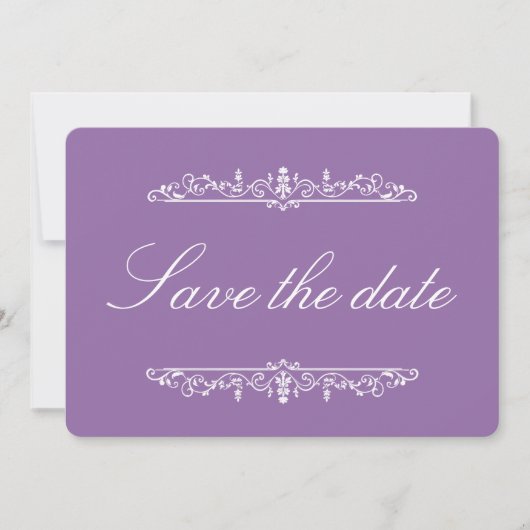 Hyazinthen-Regency-Stil elegante Save-the-Date-Kar Save The Date (Vorderseite)